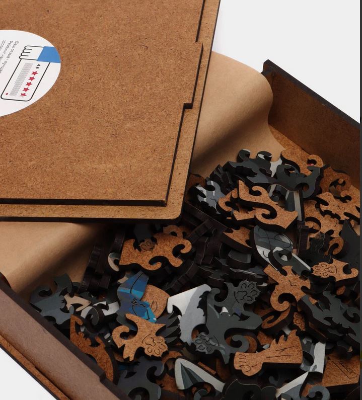 Пазлы дерев.с двухсл. крышкой "бэтмен" м