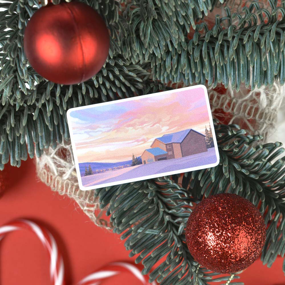 Наклейки а5 december landscapes