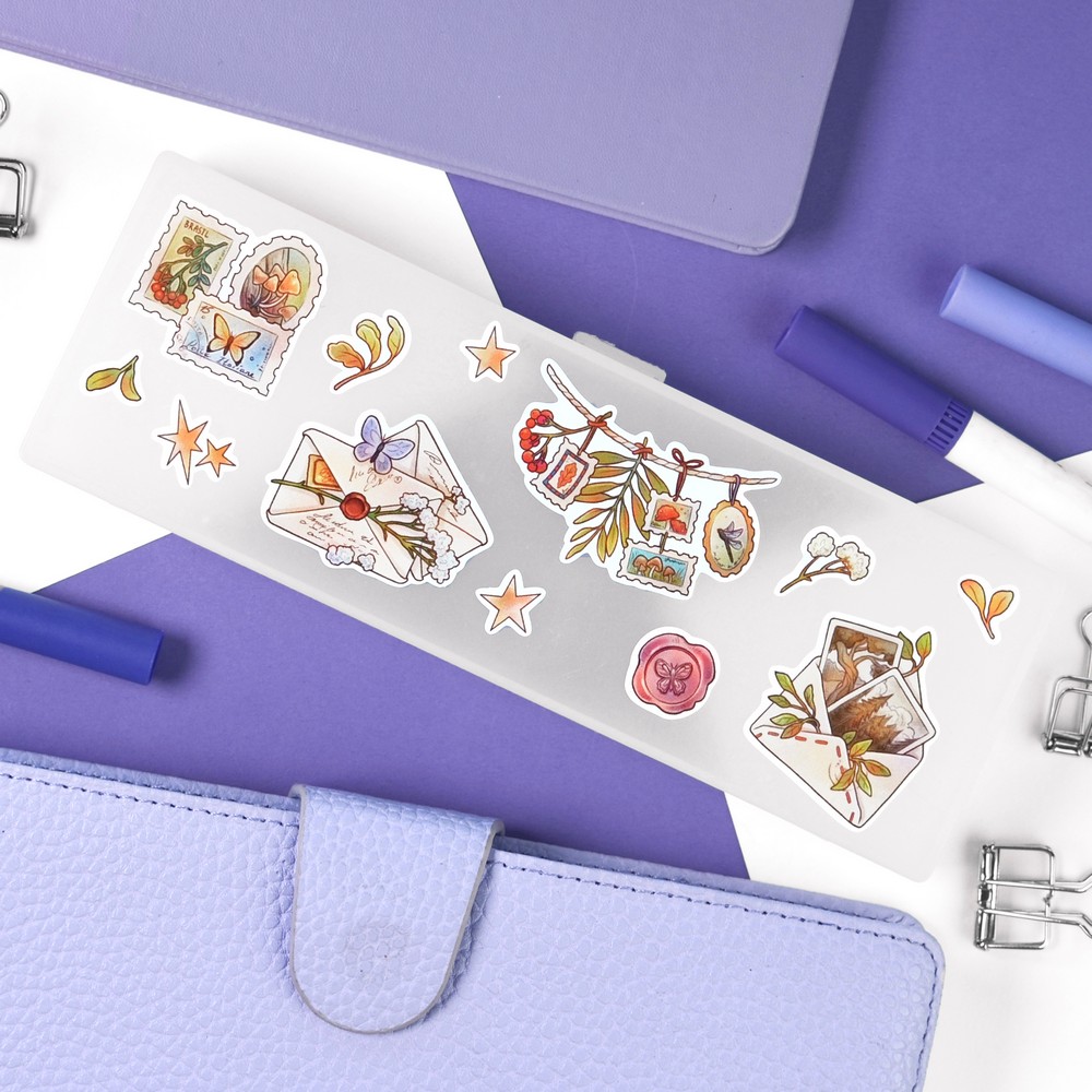 Наклейки а5 old letters