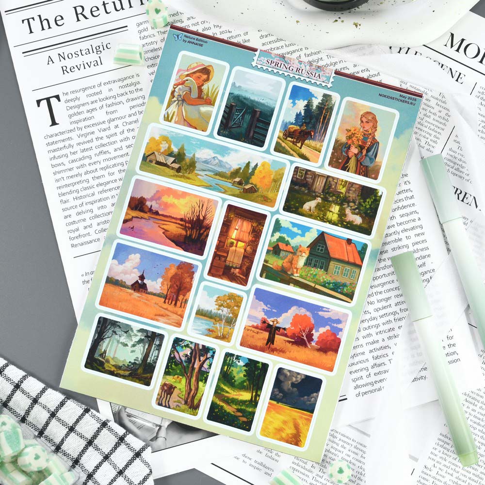 Наклейки а5 spring russia