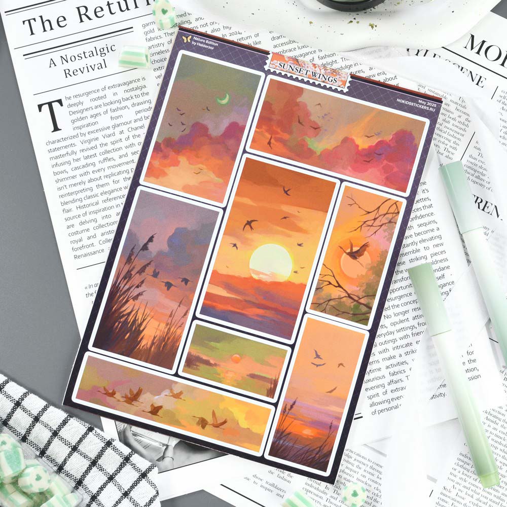 Наклейки а5 sunset wings