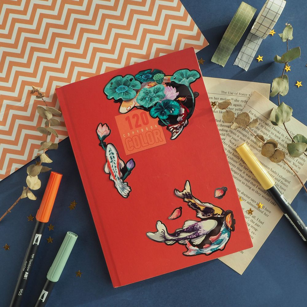 Наклейки винил а4 koi