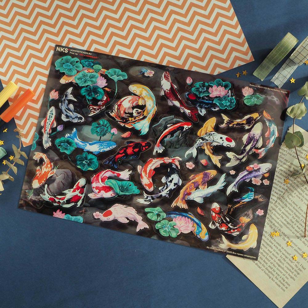 Наклейки винил а4 koi