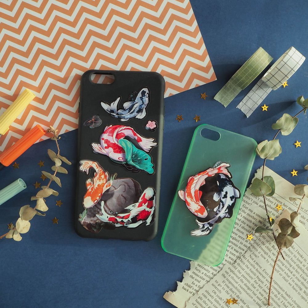 Наклейки винил а4 koi