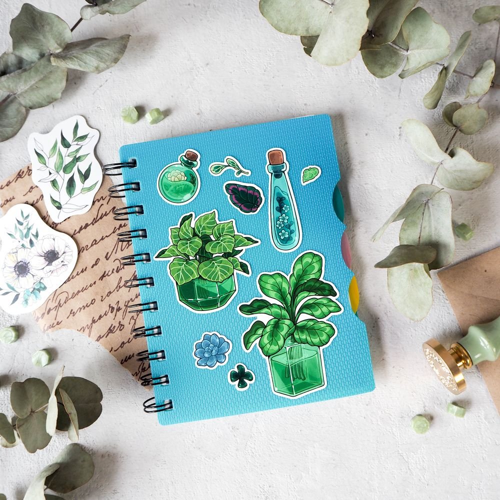 Наклейки винил а4 leafy