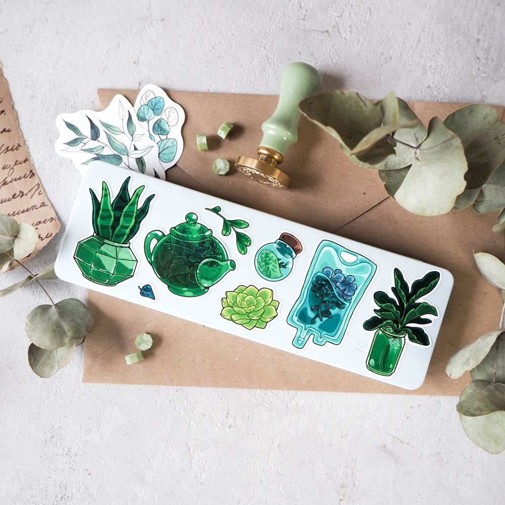 Наклейки винил а4 leafy