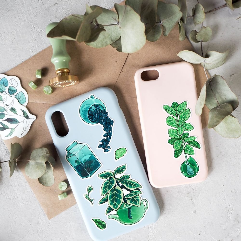 Наклейки винил а4 leafy