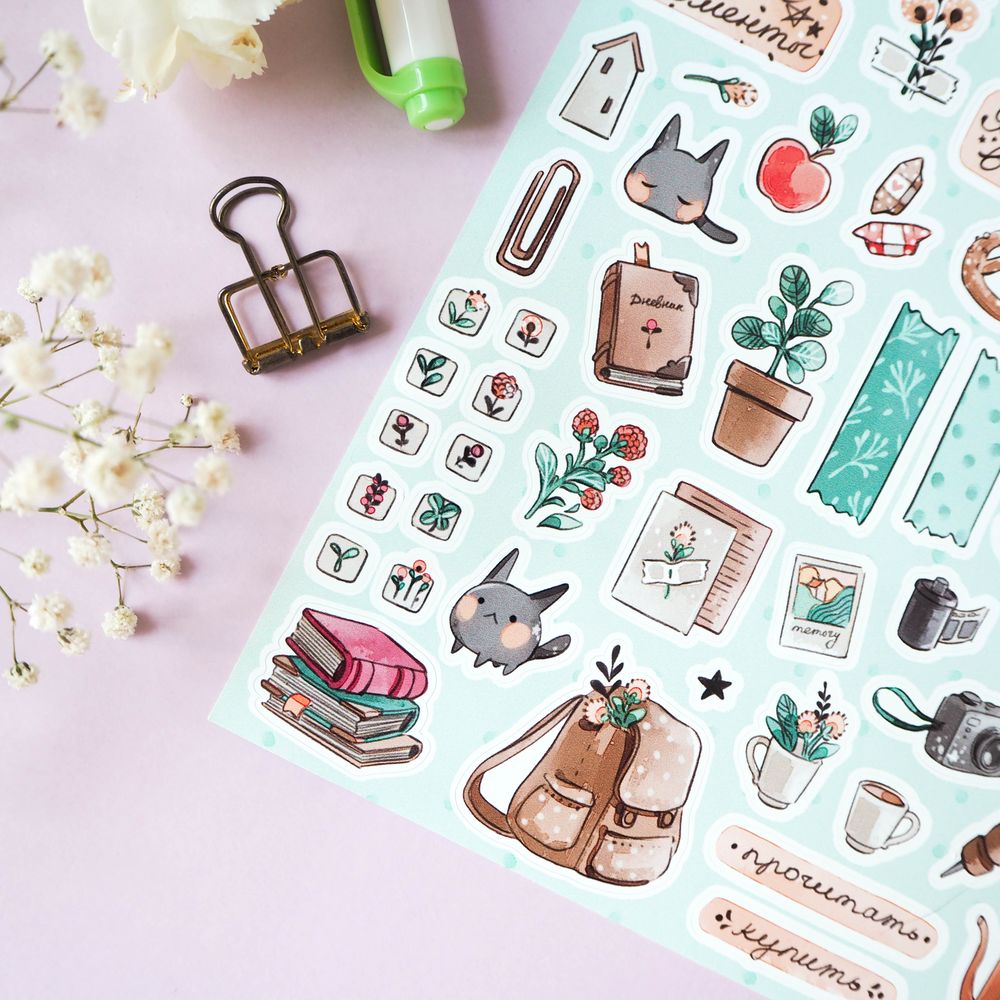 Наклейки винил а4 planner '21