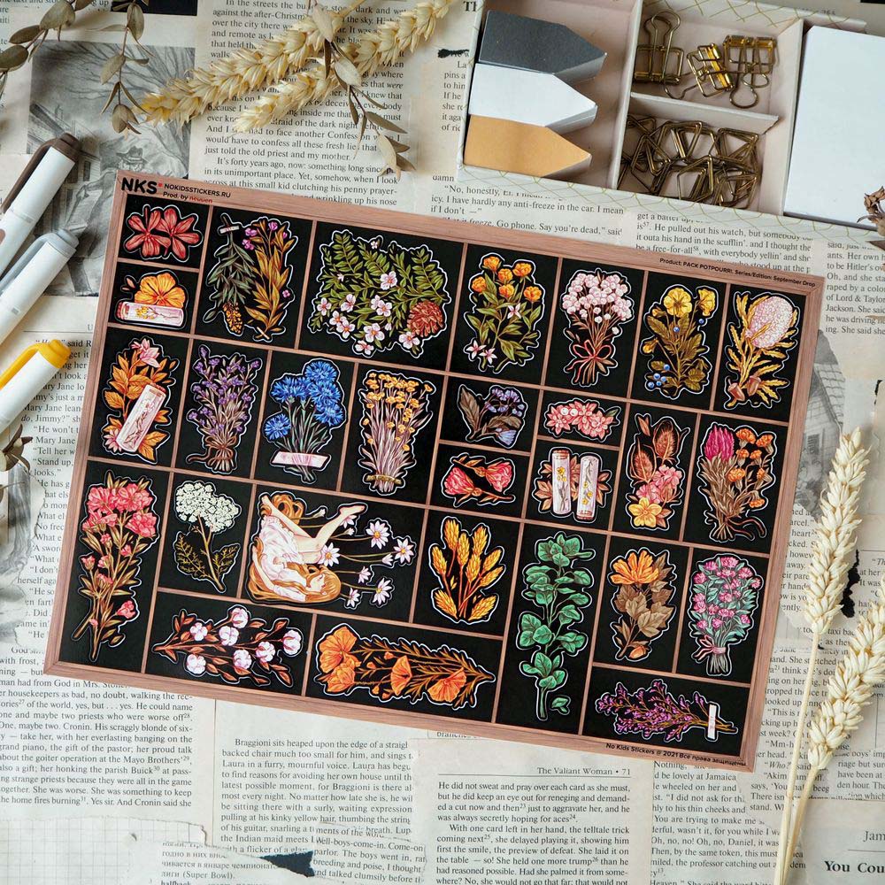 Наклейки винил а4 potpourri