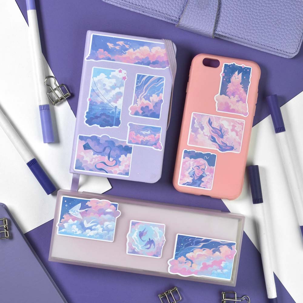 Наклейки винил а4 soft clouds