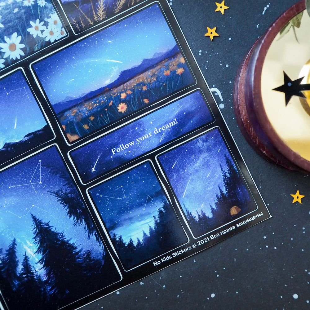 Наклейки винил а4 summer sky