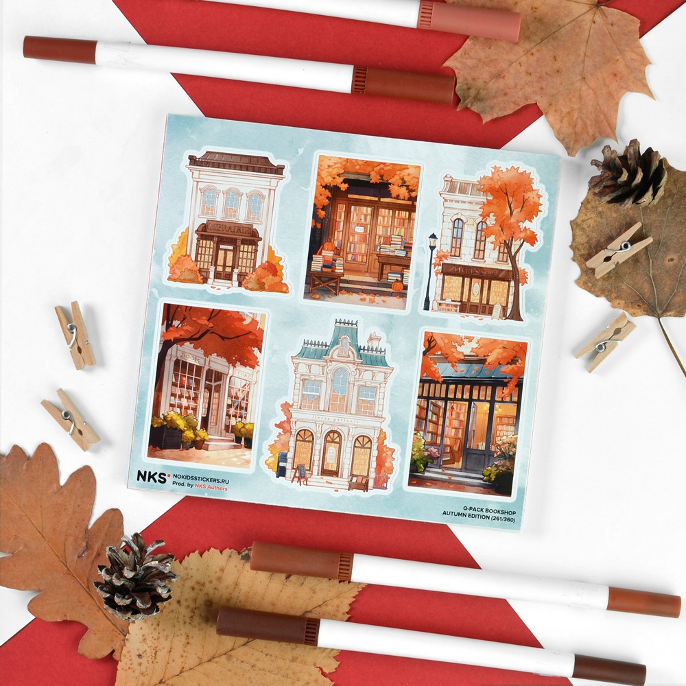 Наклейки 15х15см bookshop