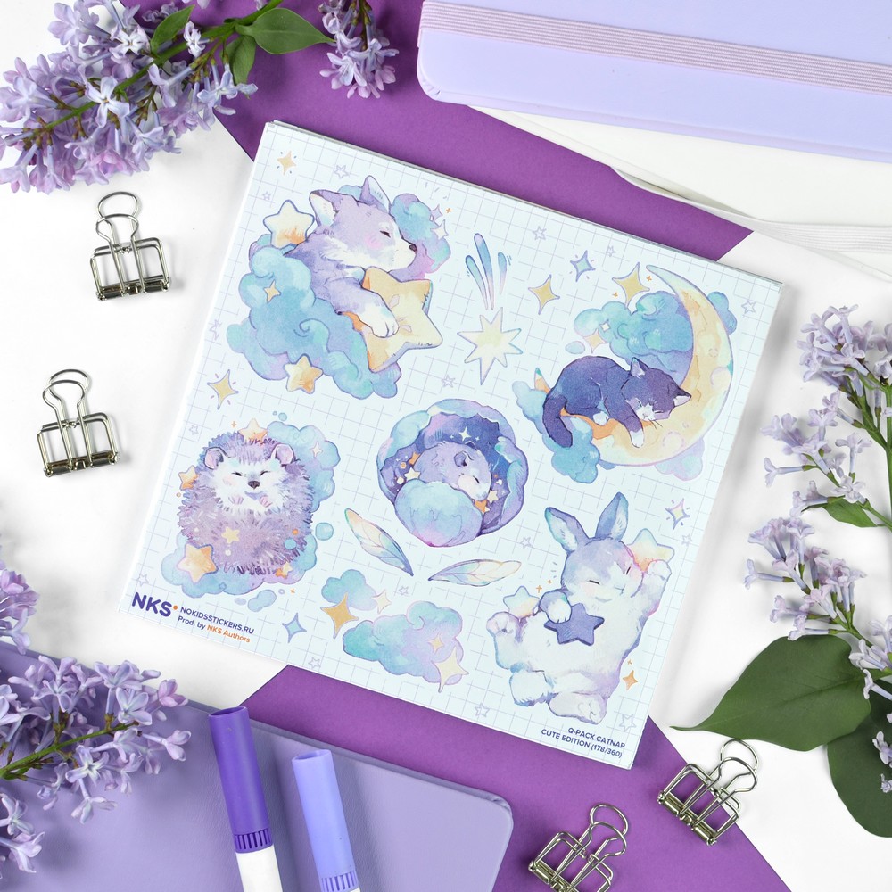 Наклейки 15х15см catnap