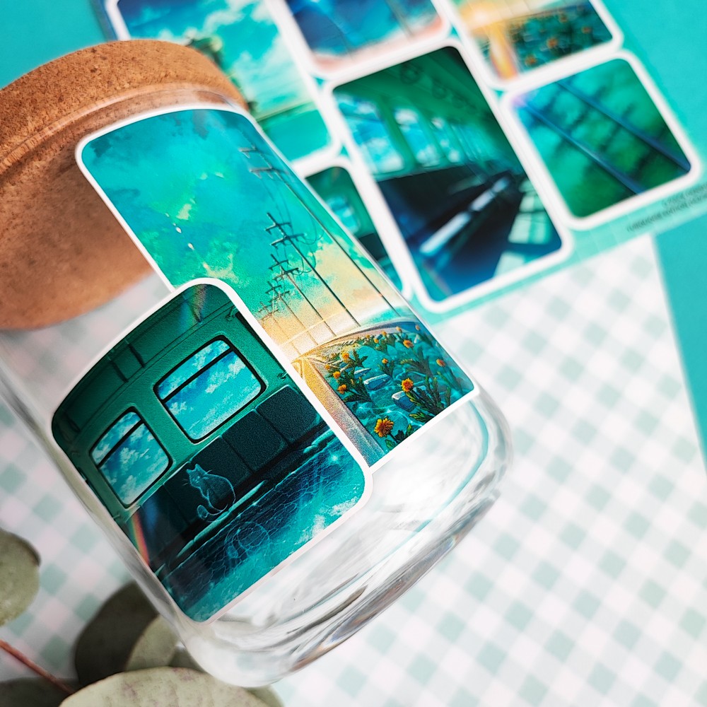 Наклейки 15х15см densha