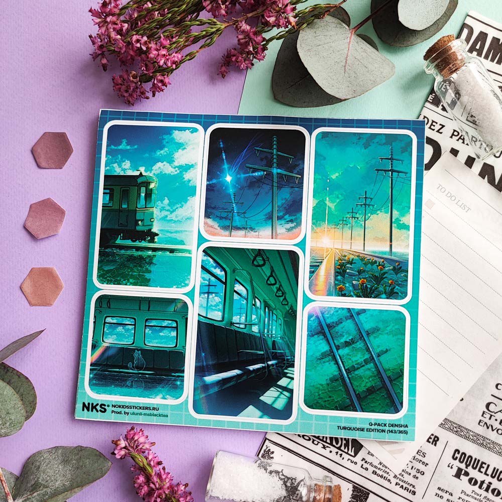 Наклейки 15х15см densha