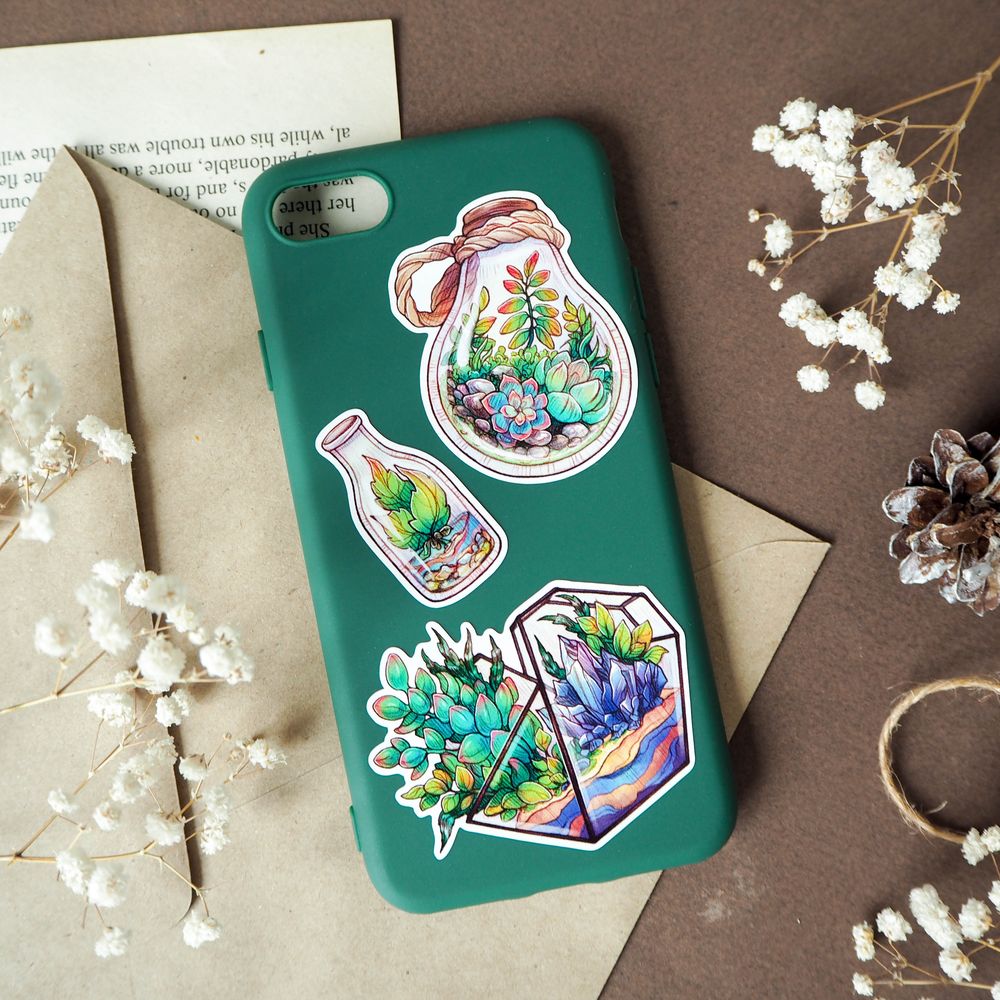 Наклейки 15х15см florarium