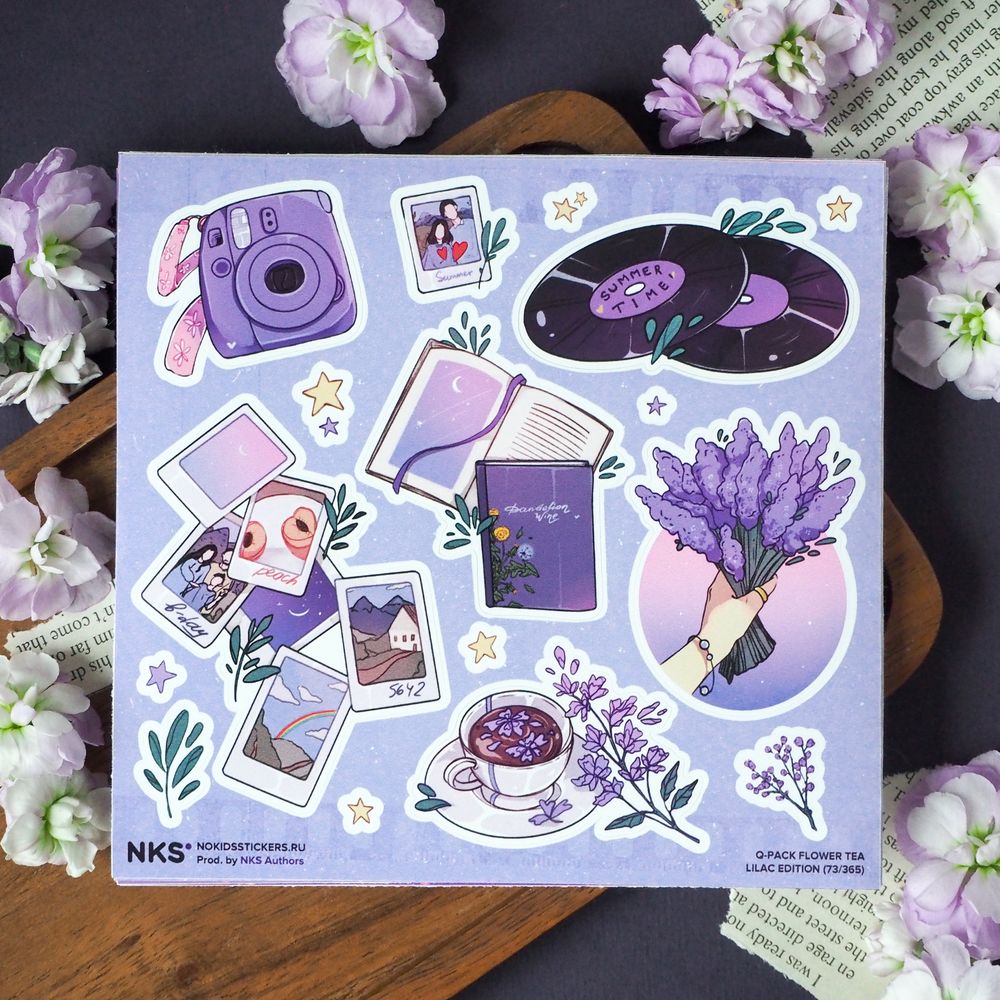 Наклейки 15х15см flower tea