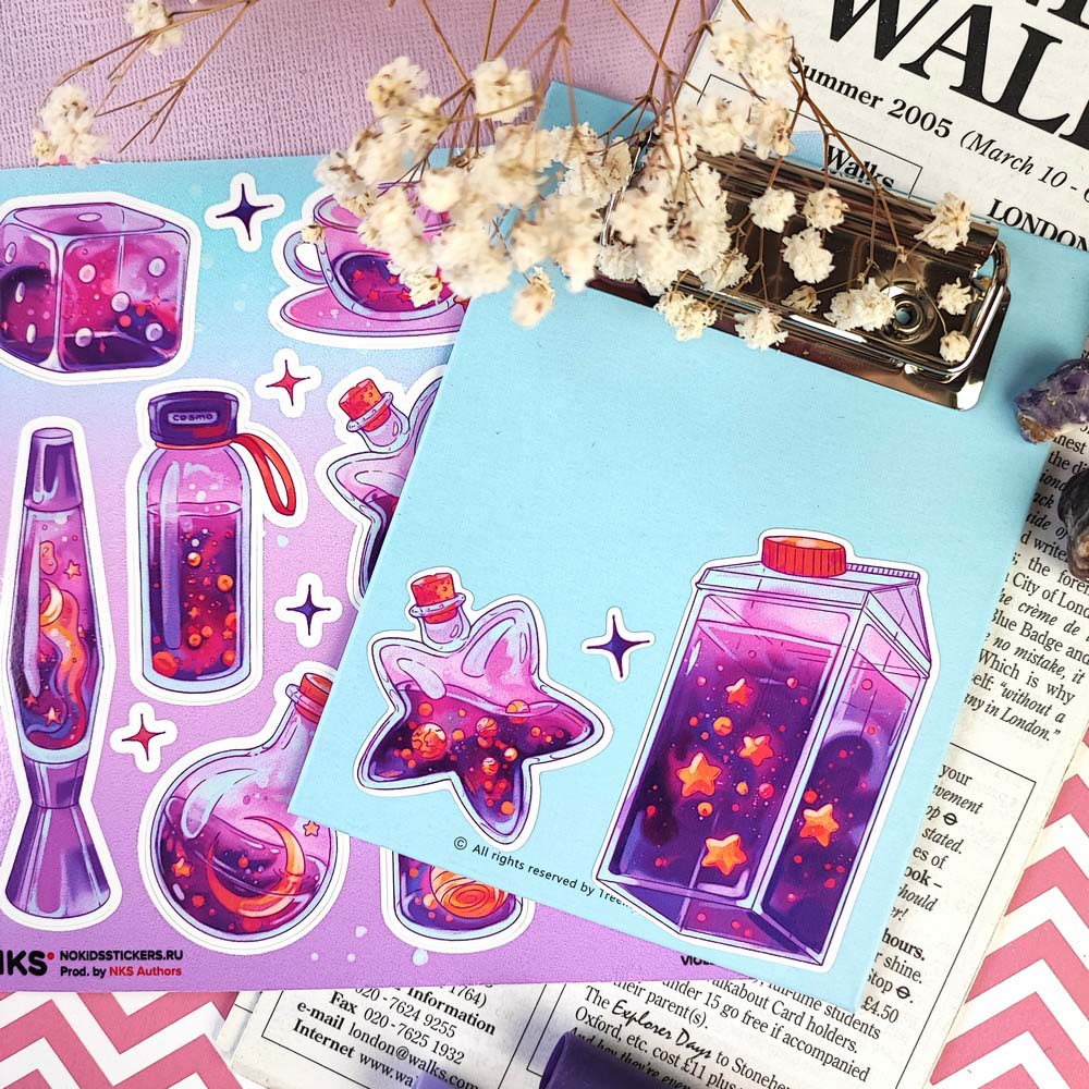 Наклейки 15х15см galaxy potion