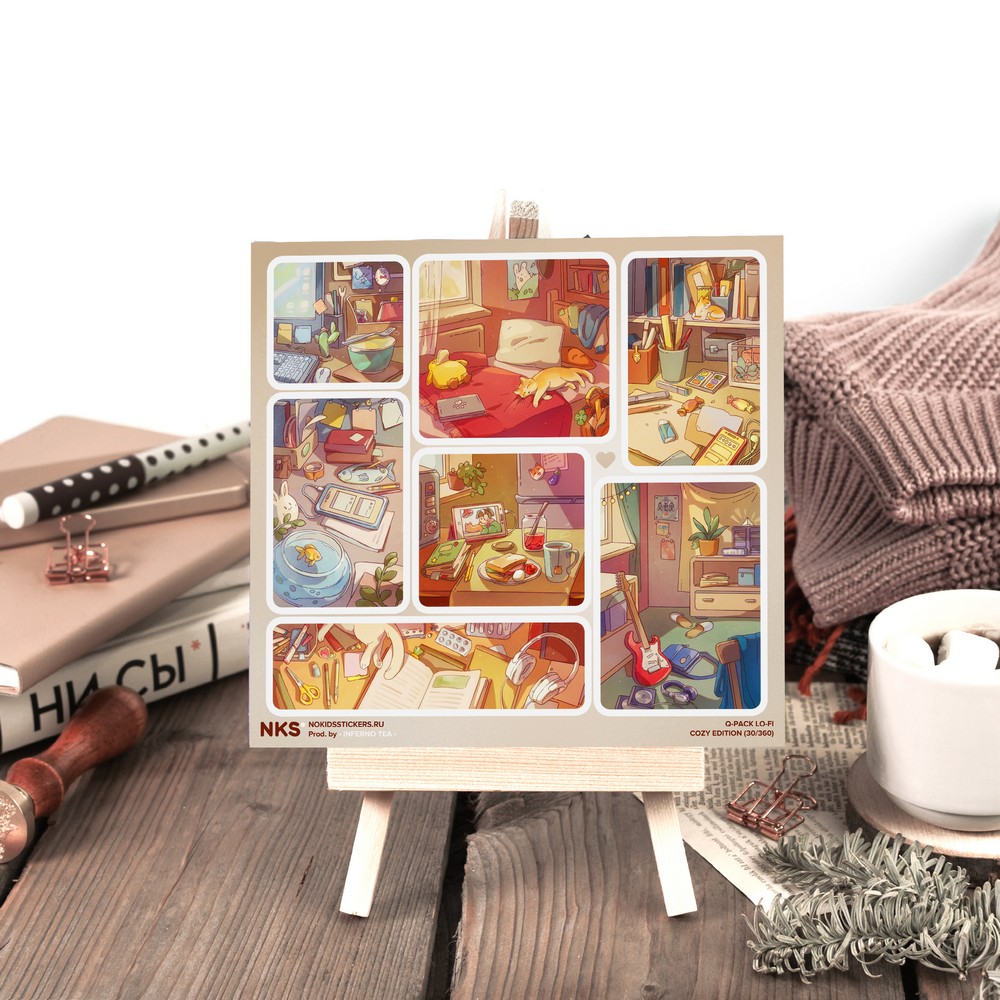 Наклейки 15х15см lo-fi