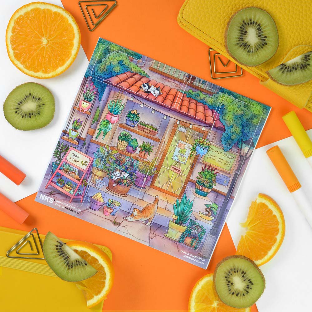 Наклейки 15х15см plant shop