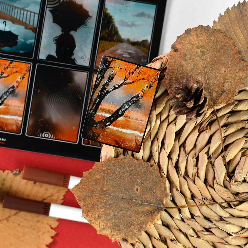 Наклейки 15х15см rainy weather