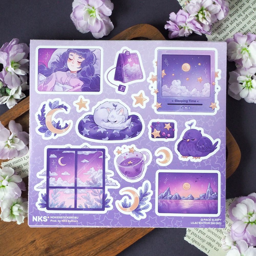 Наклейки 15х15см sleepy