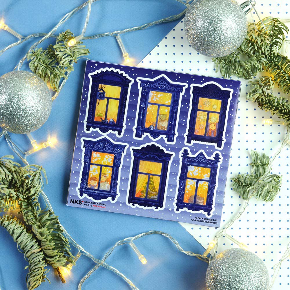 Наклейки 15х15см village day