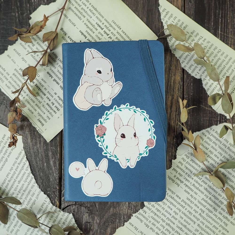 Наклейки 15х15см white rabbit