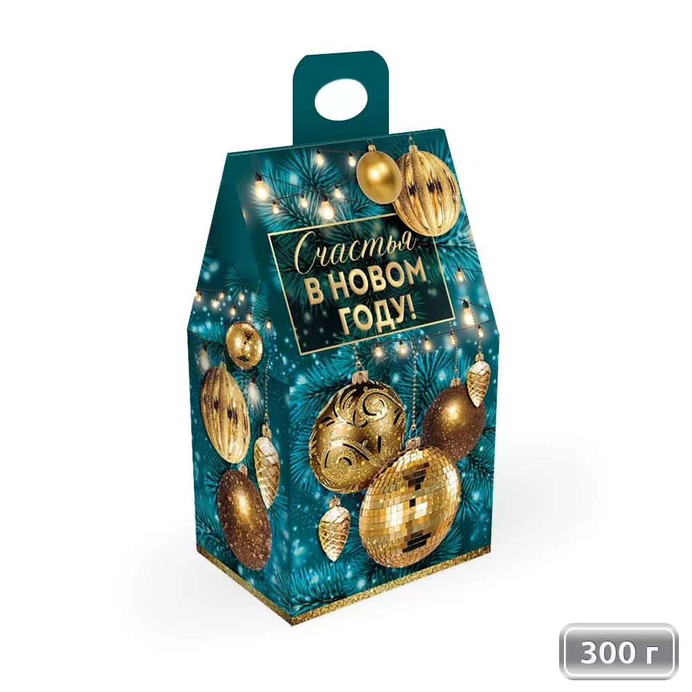 Коробка для конфет 0,3кг "счастья в новом году!"