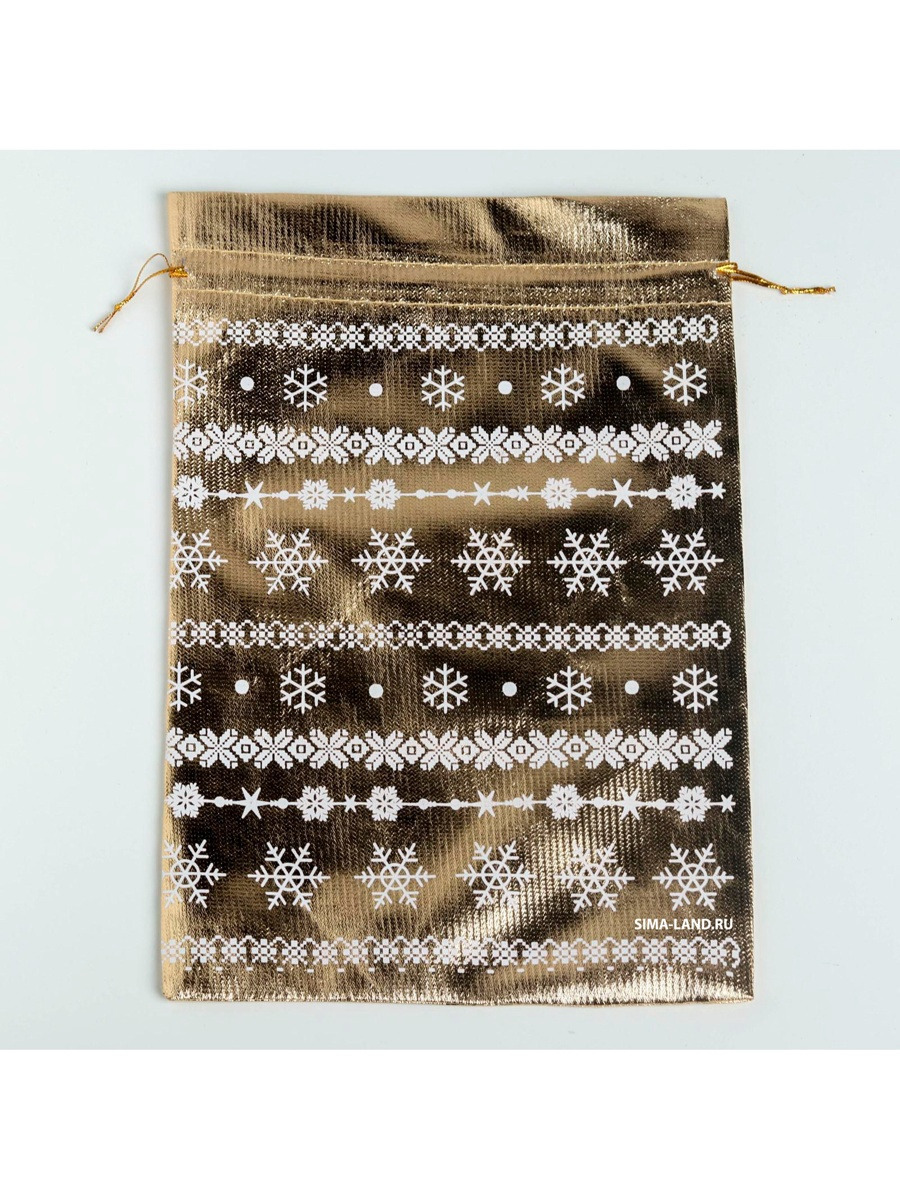 Мешок подарочный "узоры" (20х30см)