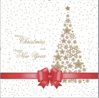 Салфетки бум. 330х330мм 20 шт. 3-сл. "подарок красная лента new"