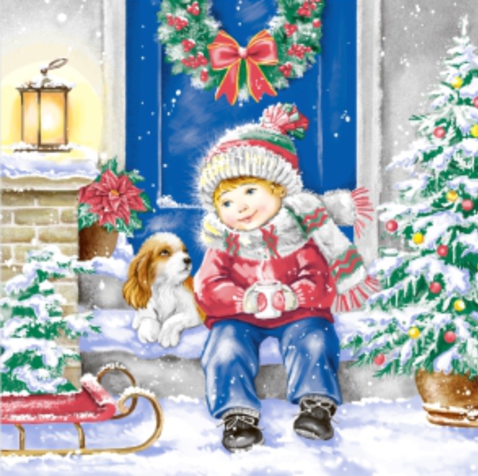 Салфетки бум. 330х330мм 20 шт. 3-сл. "пришла зима"