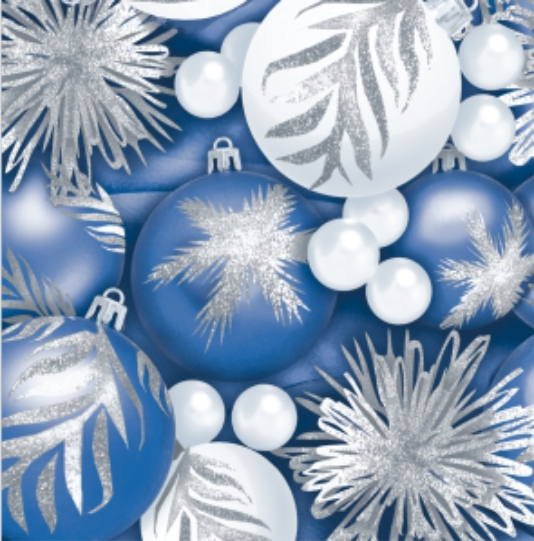 Салфетки бум. 330х330мм 20 шт. 3-сл. "новогодние игрушки "