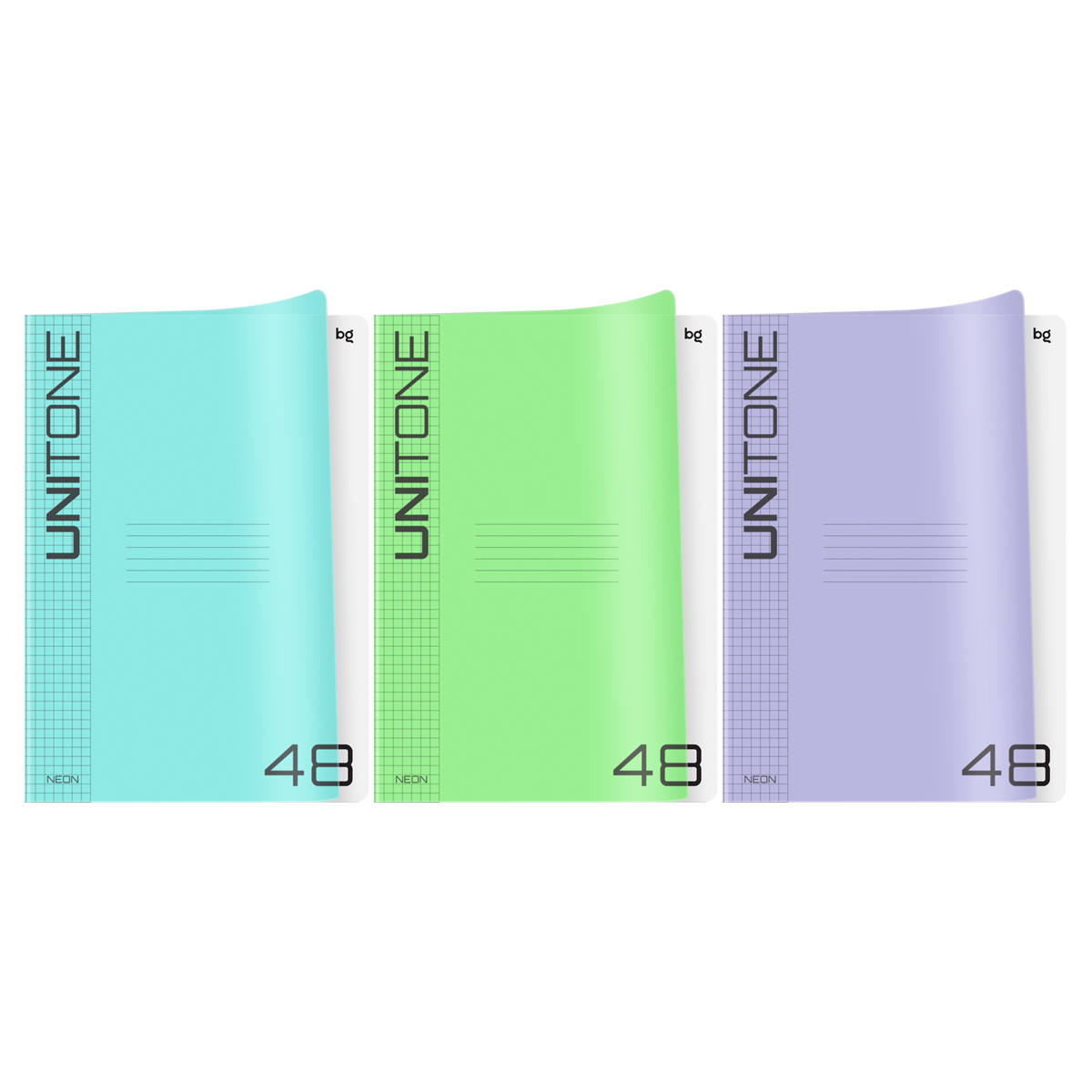 тетрадь а4 48л. кл. "unitone. mix" (bg) б/б,пласт.обл.,асс-т Тетрадь а4 48л. кл. "unitone. mix" (bg) б/б,пласт.обл.,асс-т