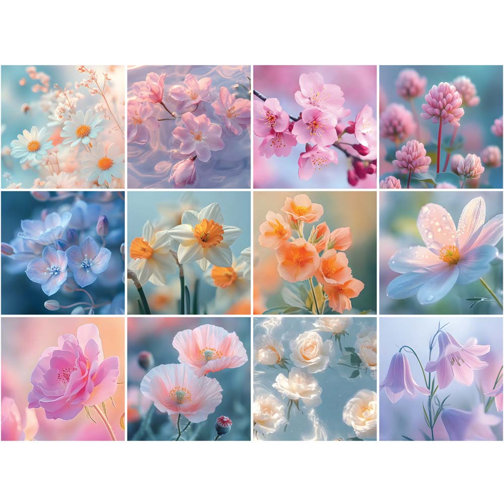 Календарь настенный перекидной 2026 23х23 12л. "цветы"