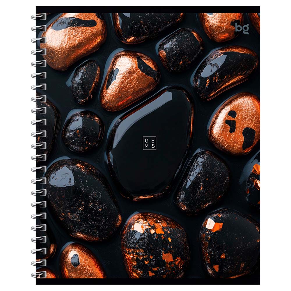 Тетрадь на гребне 48л. кл. "камни" (bg) б/б,выб.лак,асс-т