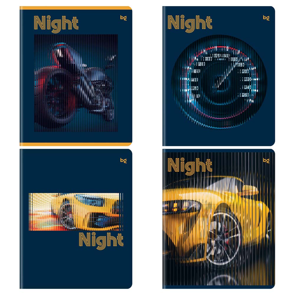 Тетрадь 96л. кл. "night" (bg) б/б,выб.лак,асс-т