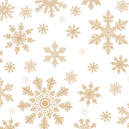 Салфетки бум. 330х330мм 20 шт. 3-сл. "золотые снежинки"