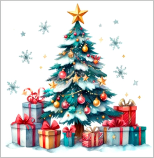 Салфетки бум. 330х330мм 20 шт.3-сл. "чудесная елочка"