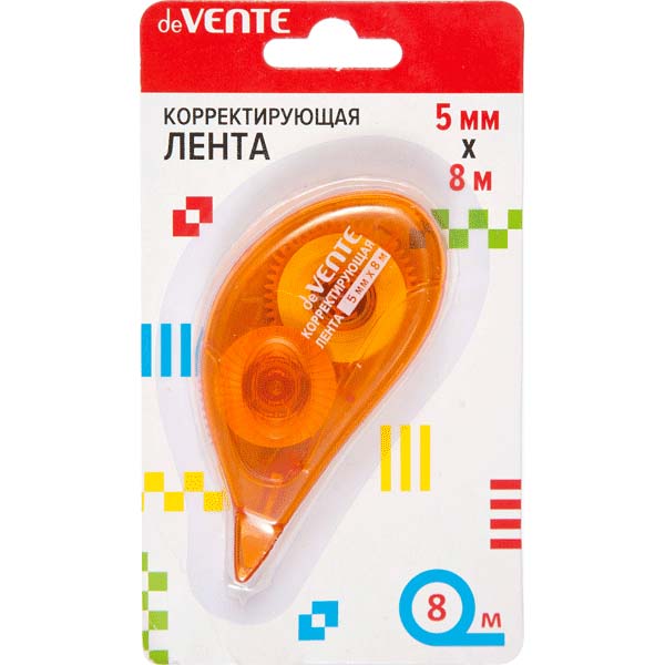 Корректирующая лента devente 5ммх8м асс-т
