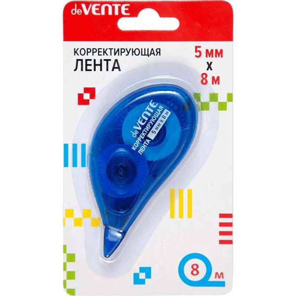 Корректирующая лента devente 5ммх8м асс-т