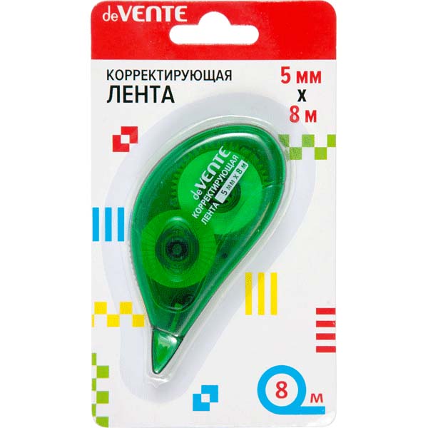 Корректирующая лента devente 5ммх8м асс-т