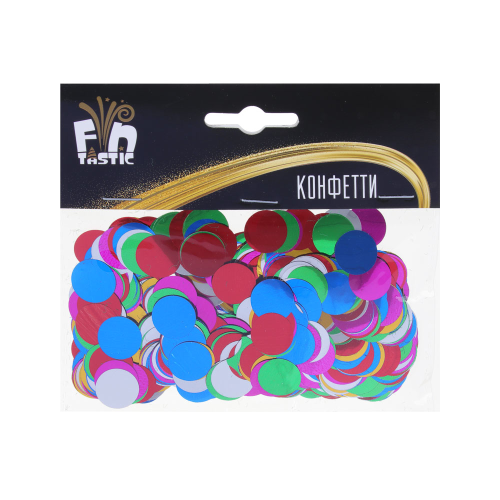 Конфетти цветное 1,5см 15г
