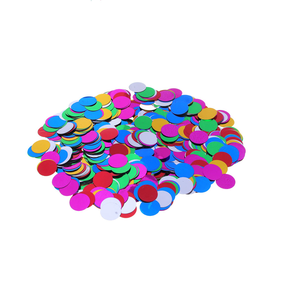 Конфетти цветное 1,5см 15г