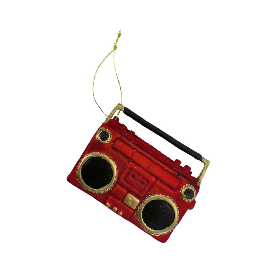 Украшение "магнитола" (стекло) б/уп.