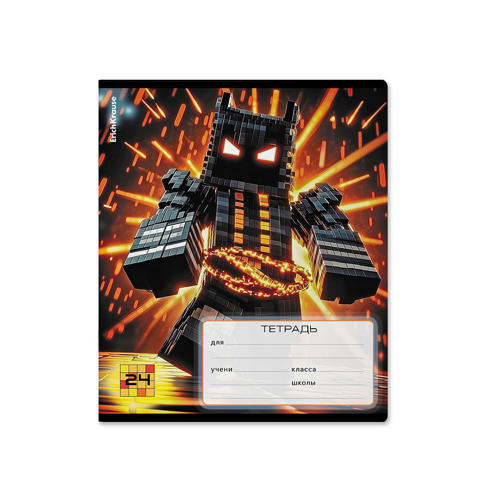 Тетрадь 24л. кл. "mine block" (erich krause) б/б,асс-т