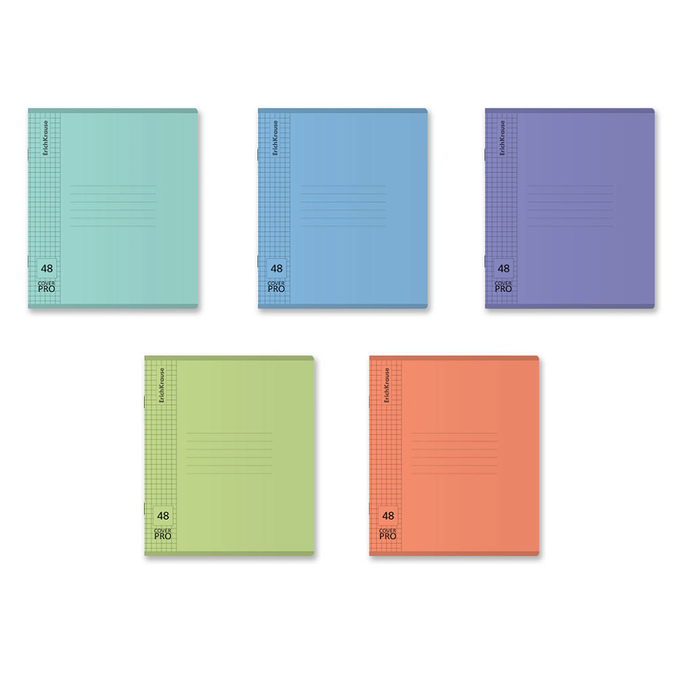 тетрадь 48л. кл. "классика cover pro matt. pulse" (erich krause) б/б,пласт.обл.,асс-т Тетрадь 48л. кл. "классика cover pro matt. pulse" (erich krause) б/б,пласт.обл.,асс-т