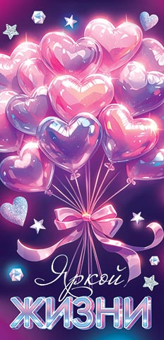 конверт для денег "яркой жизни" блёстки Конверт для денег "яркой жизни" блёстки