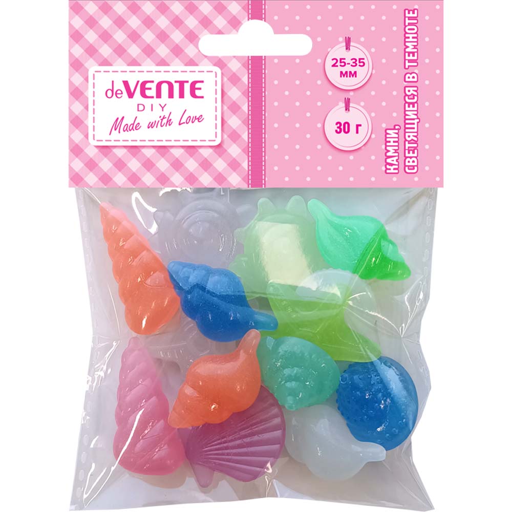 камни светящиеся в темноте devente "diy. морская коллекция" 25х35мм 14шт. Камни светящиеся в темноте devente "diy. морская коллекция" 25х35мм 14шт.