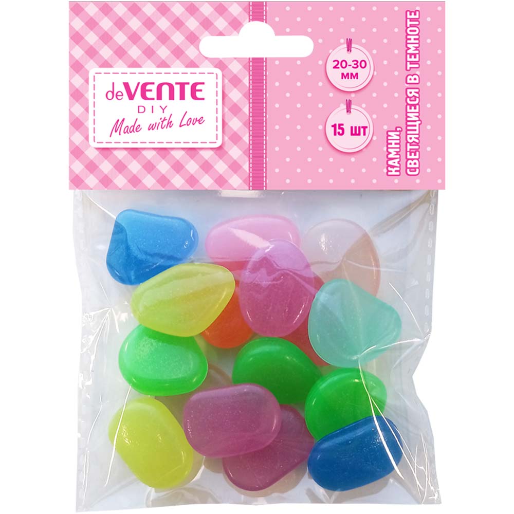 камни светящиеся в темноте devente "diy. прибойный блеск" 20х30мм 15шт. Камни светящиеся в темноте devente "diy. прибойный блеск" 20х30мм 15шт.